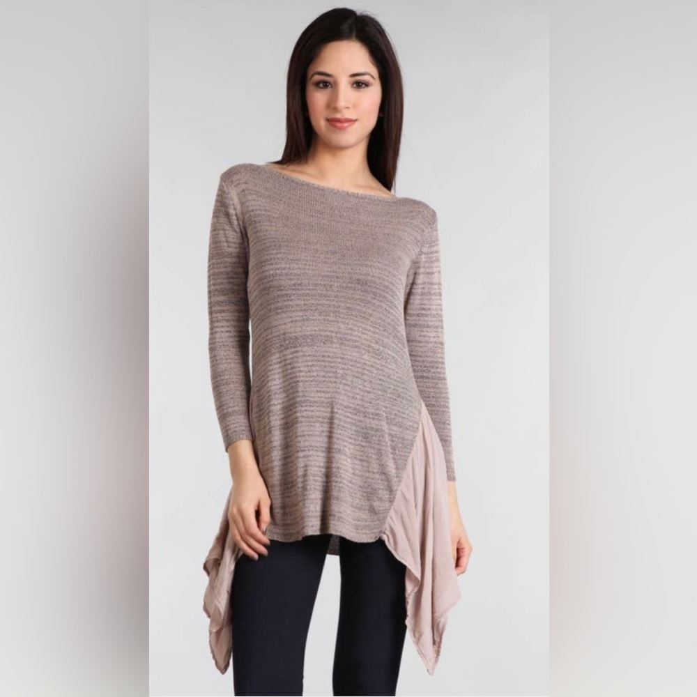 Contrast Godet Tunic